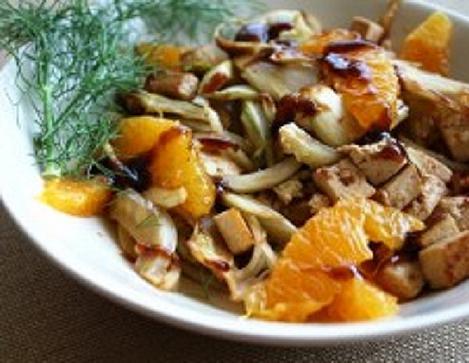 Good Eatin’: Roasted Fennel with Tofu and Oranges